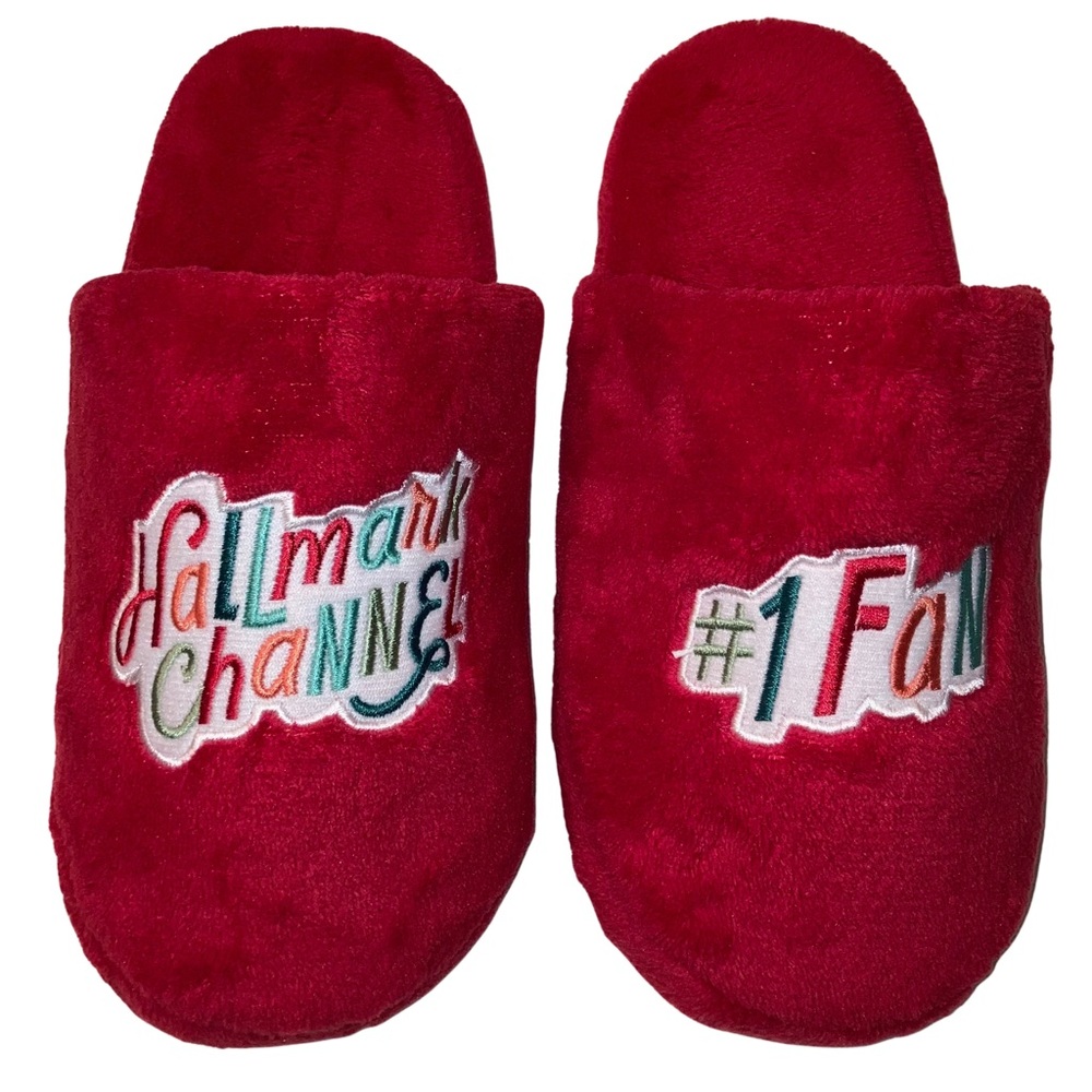NEW Hallmark Red Women's Slippers Cozy Christmas Holiday Shoes 7